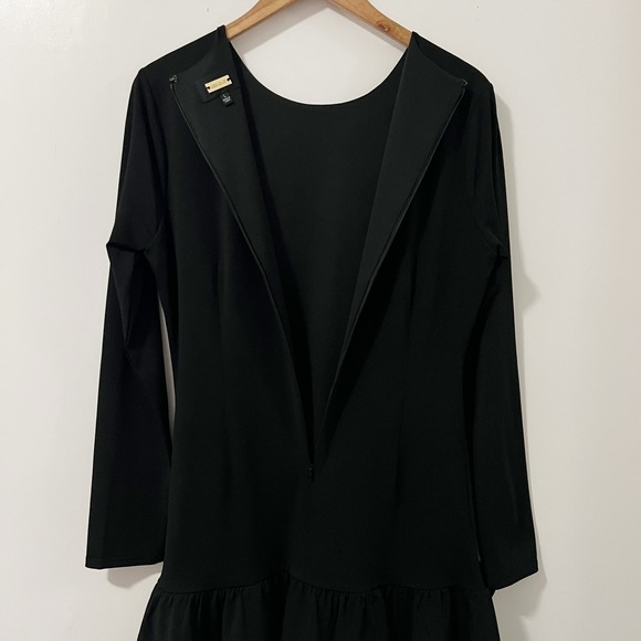 Alexa Admor Black Long Sleeve Rosette Ruffle Mini Dress Size Large - Picture 8 of 13